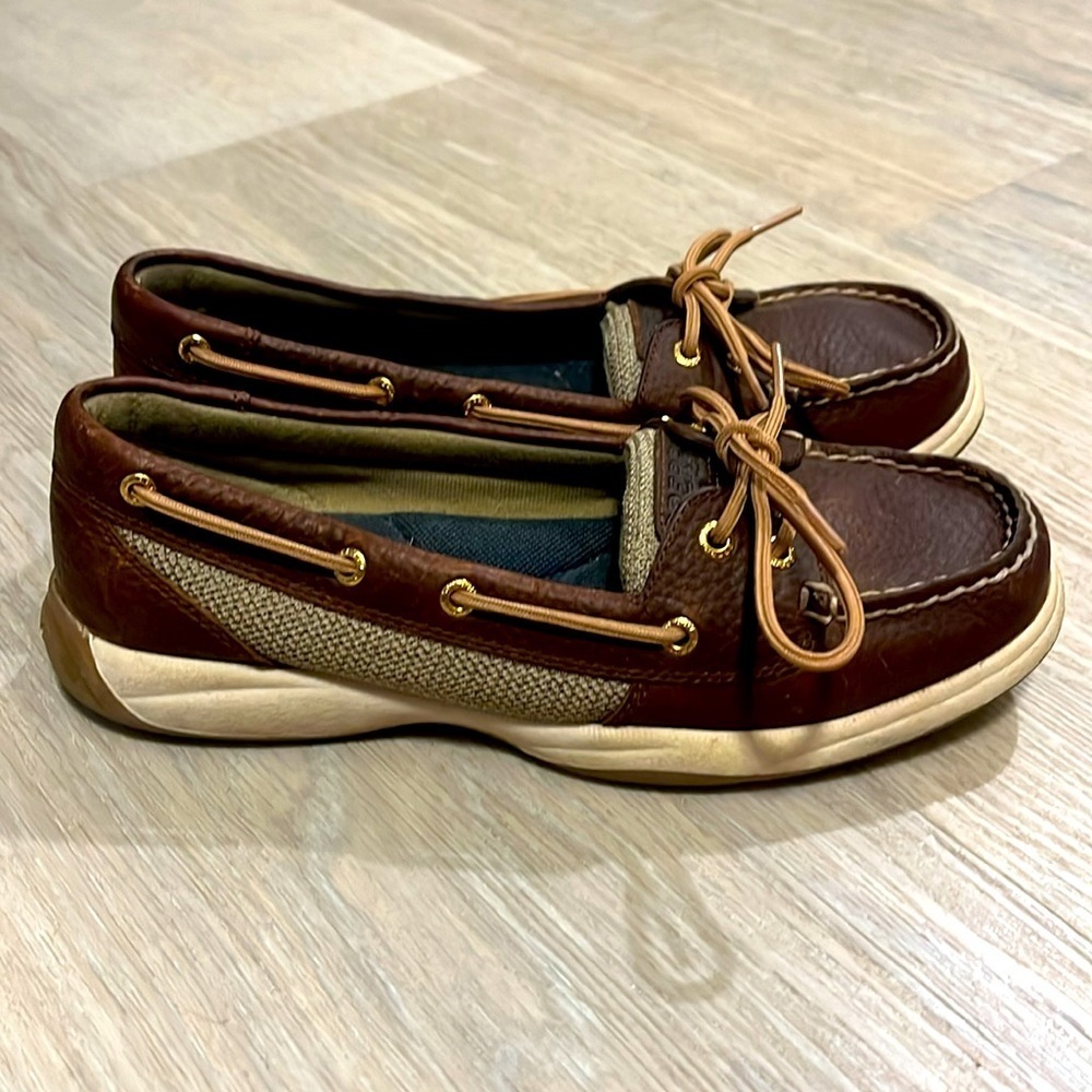 Sperry Original Yacht Boat shoes Laguna Slip on brown leather fisherman core 8 - Picture 2 of 11